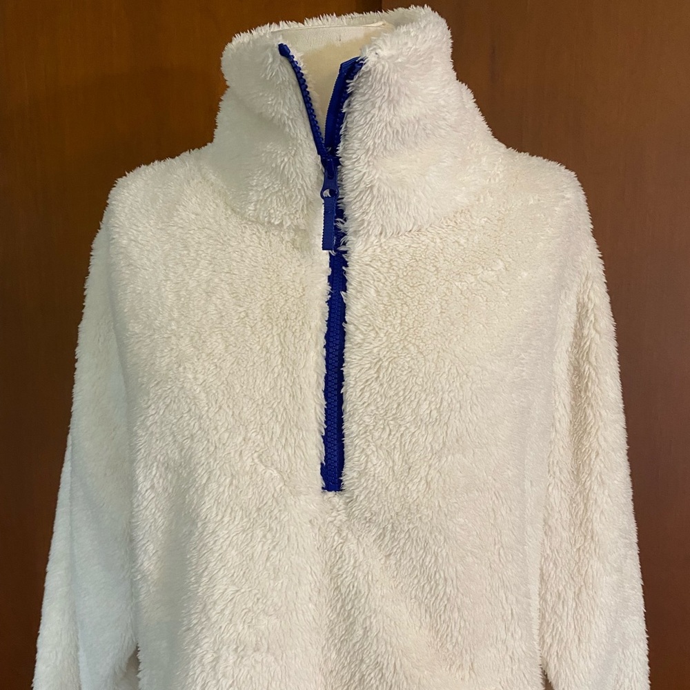 J Crew Factory 1/2 zip Sherpa pullover - Picture 4 of 5